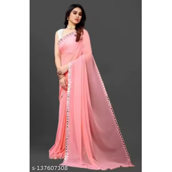 NEW FENCY GEORGETTE CUT WORK SAREE